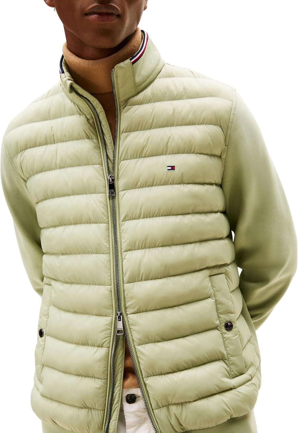 Thumbnail 2 de Tommy Hilfiger Sweat avec Fermeture Éclair Homme Mix Media Stand Collar
