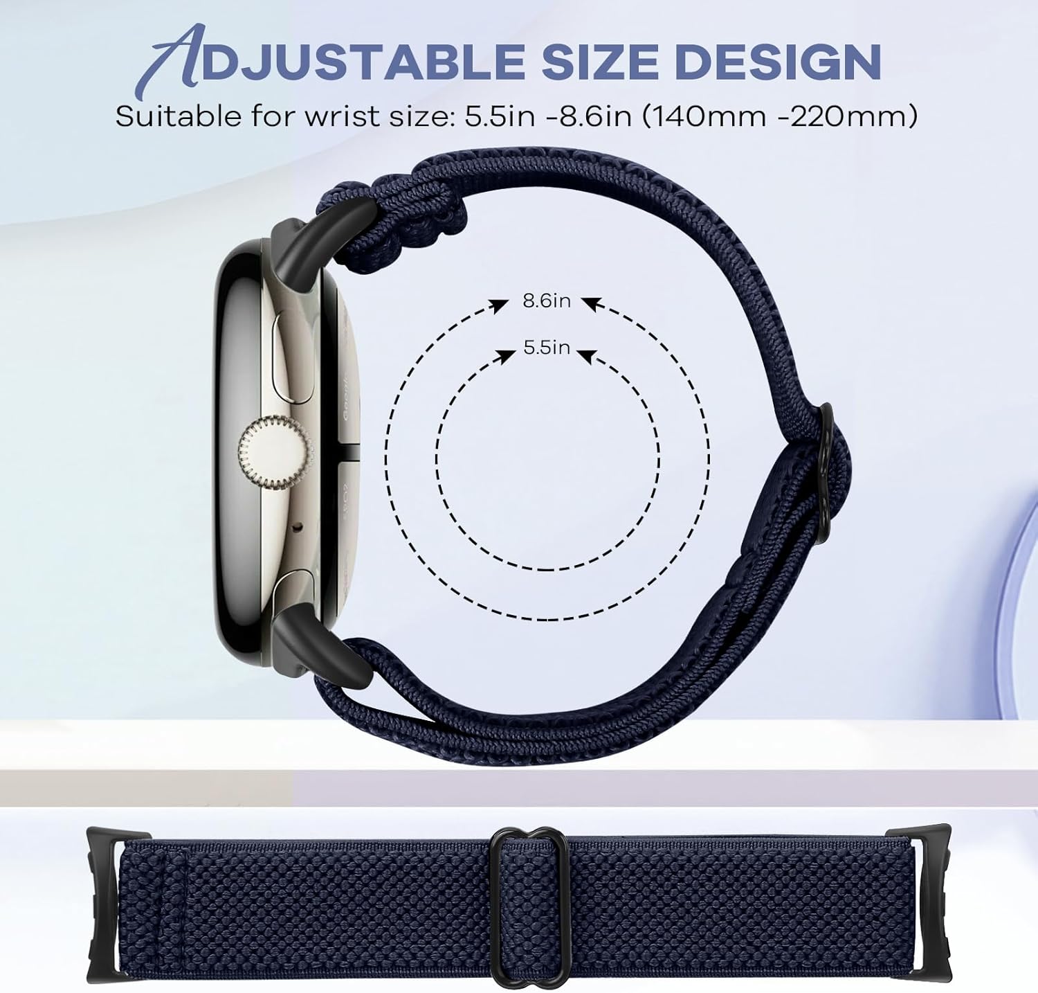 Thumbnail 3 de BTTNG Elastic Nylon Watch Straps (3 Pack) for Google Pixel Watch 4/3 41mm and Pixel Watch 2/1