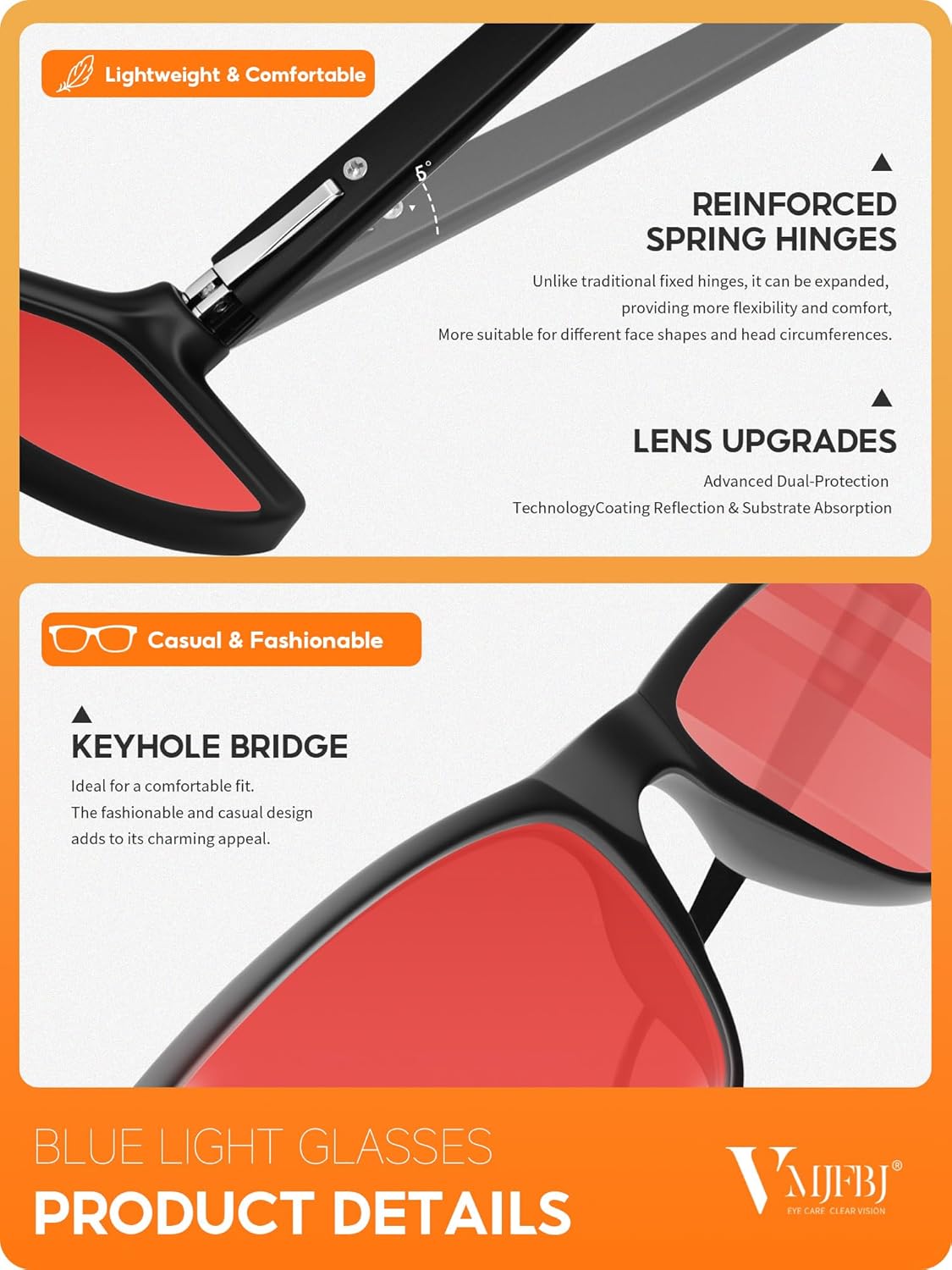Thumbnail 6 de VMJFBJ Blue Light Blocking Glasses for Computer Use 👓