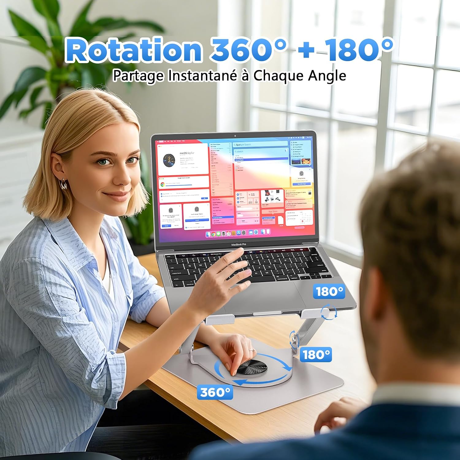 Detalle de Support PC portable ICARE 360° 10 kg