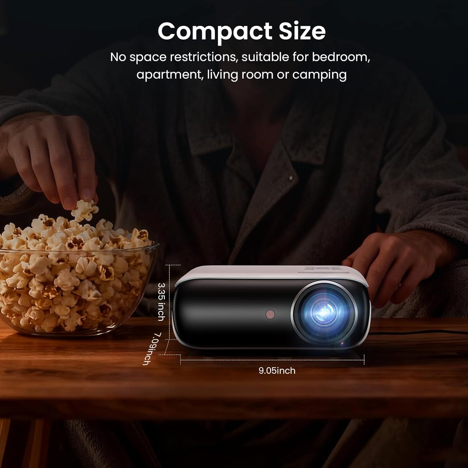 Thumbnail 2 de HAPPRUN H1 Native 1080P Mini Projector 📽