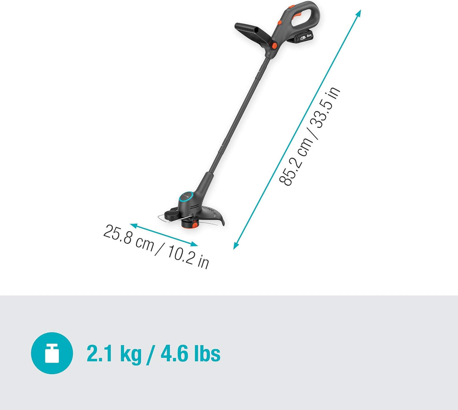 Thumbnail 6 de GARDENA EasyTrim 25 18V Set Akku-Rasentrimmer 2-in-1 (14704-20) mit Kantenschneider-Funktion