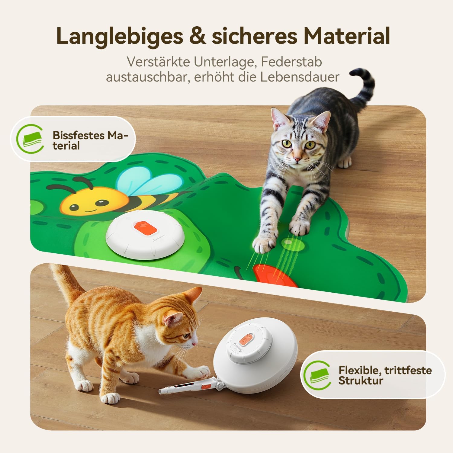 Thumbnail 6 de FEELNEEDY Katzenspielzeug „Whack a Mole“ – interaktives Versteckspiel für Indoor-Kätzchen