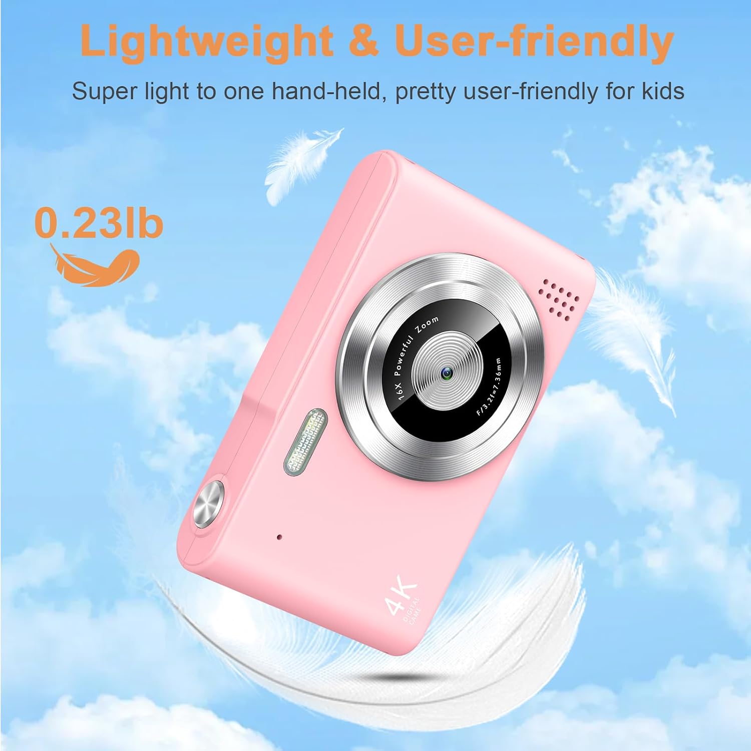 Thumbnail 6 de ocxu H15 Kids’ Digital Camera, 48MP, 16X Digital Zoom, Pink