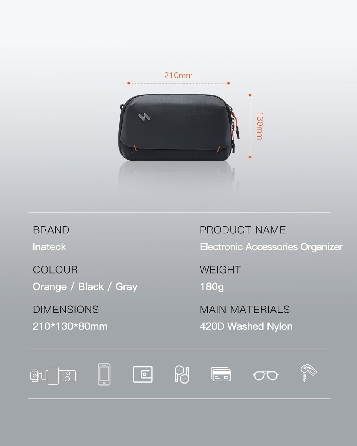Detalle 2 de Portable electronics organiser with 2L capacity