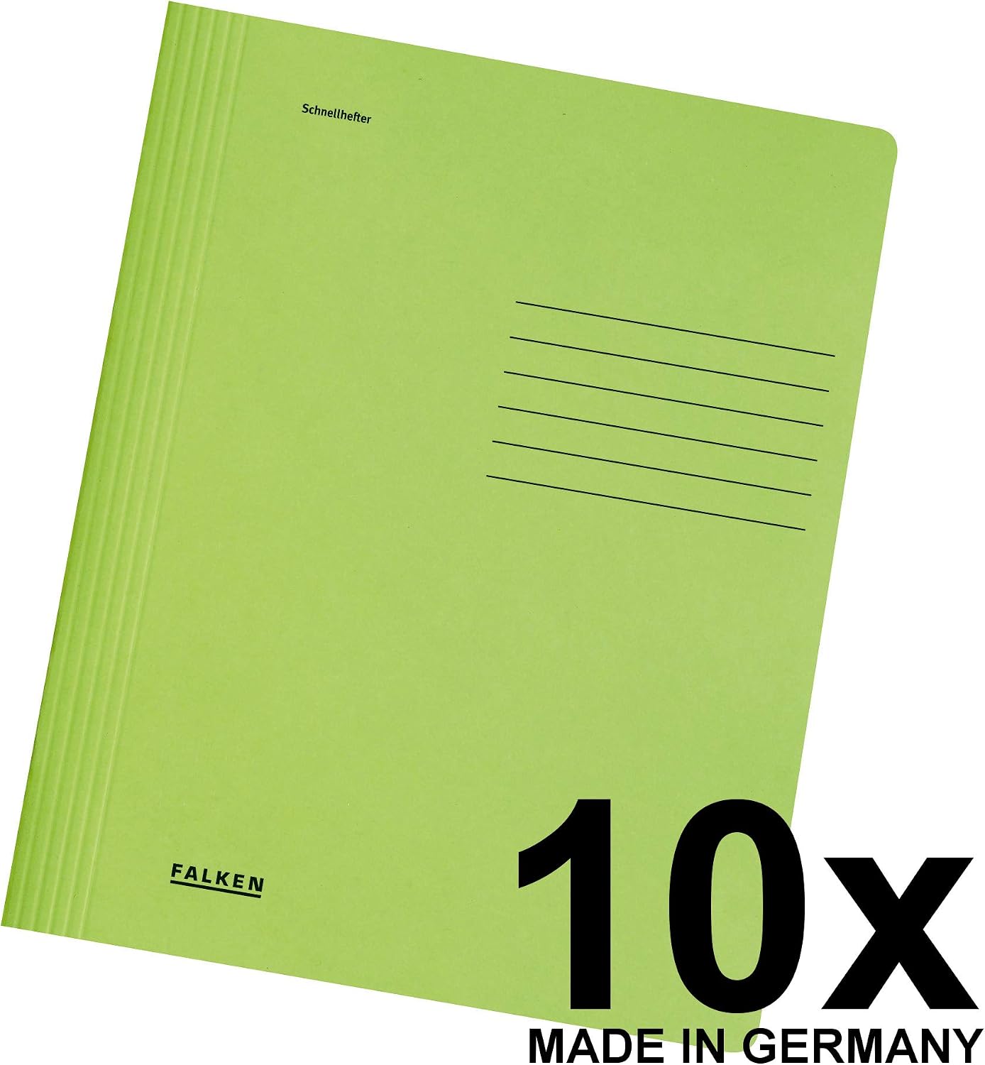 Detalle de Cartelle originali Falken, 10 pezzi – DIN A4, verde chiaro e blu, riciclate e pronte all’uso