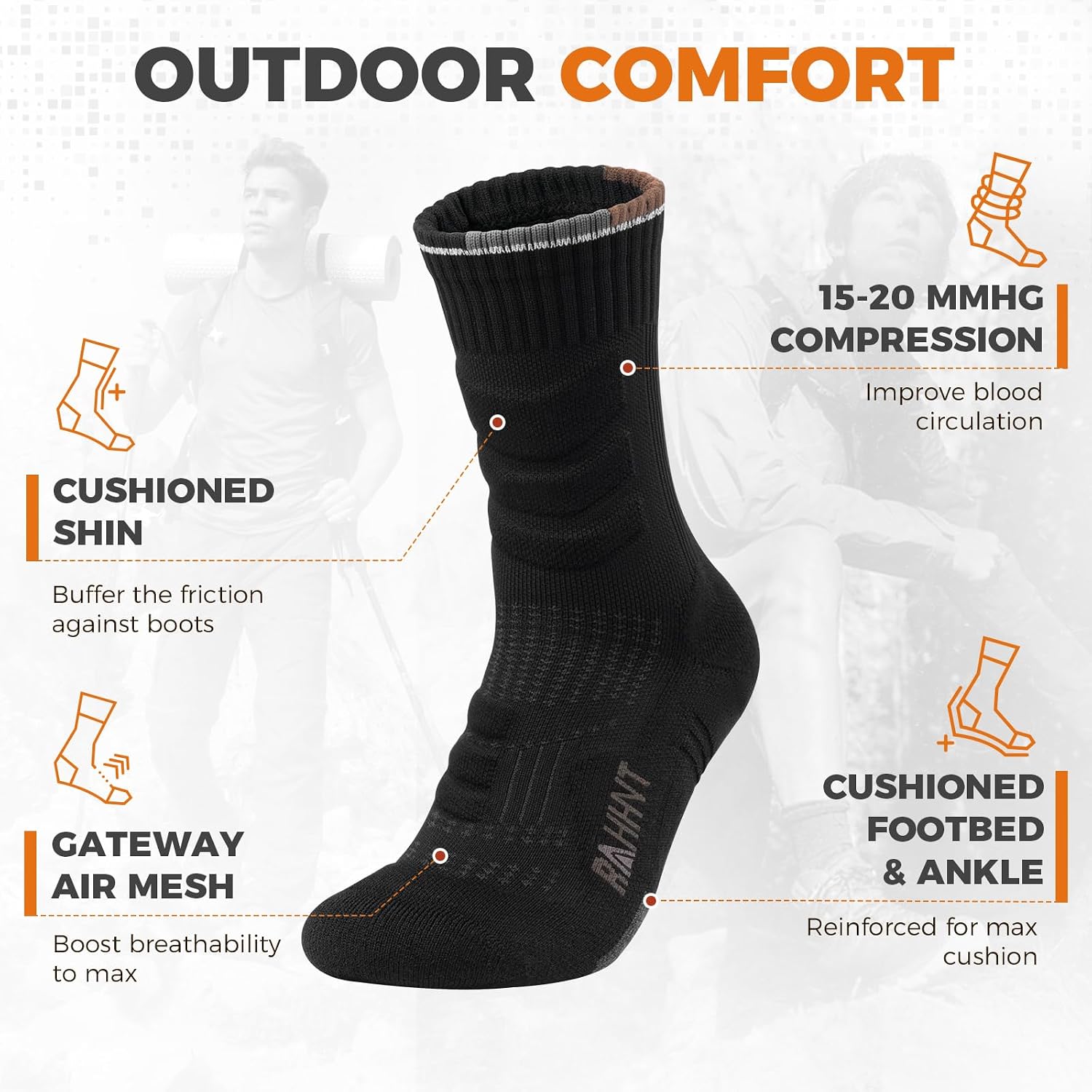 Thumbnail 3 de Merino Wool Thermal Walking Hiking Socks