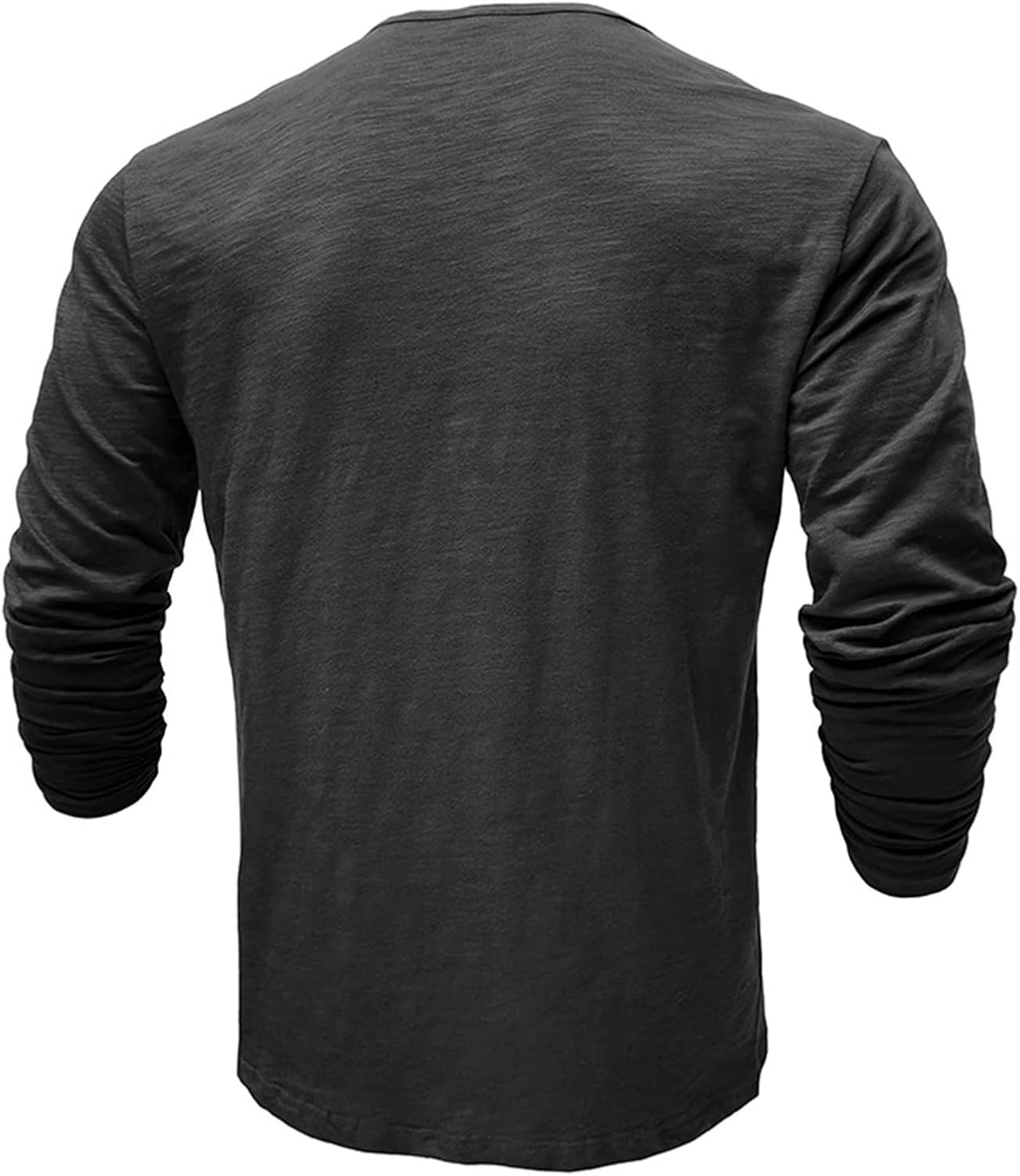 Detalle 2 de Henley Langarm T Shirt Herren – Langarmshirt mit V-Ausschnitt und Knopfleiste (Slim Fit, Vintage Stil) M–3XL