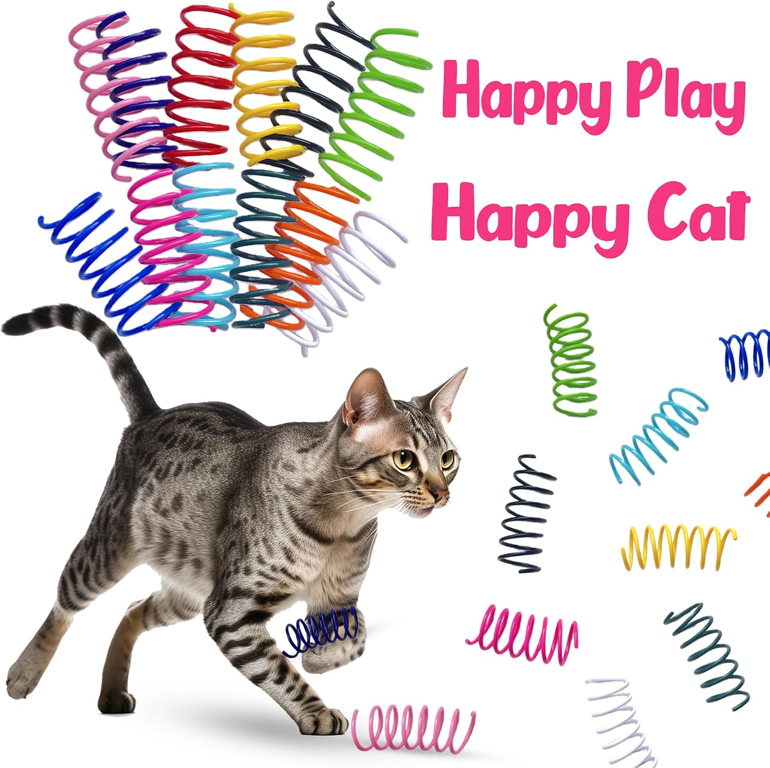 Thumbnail 6 de Cat spring toys, 60-pack