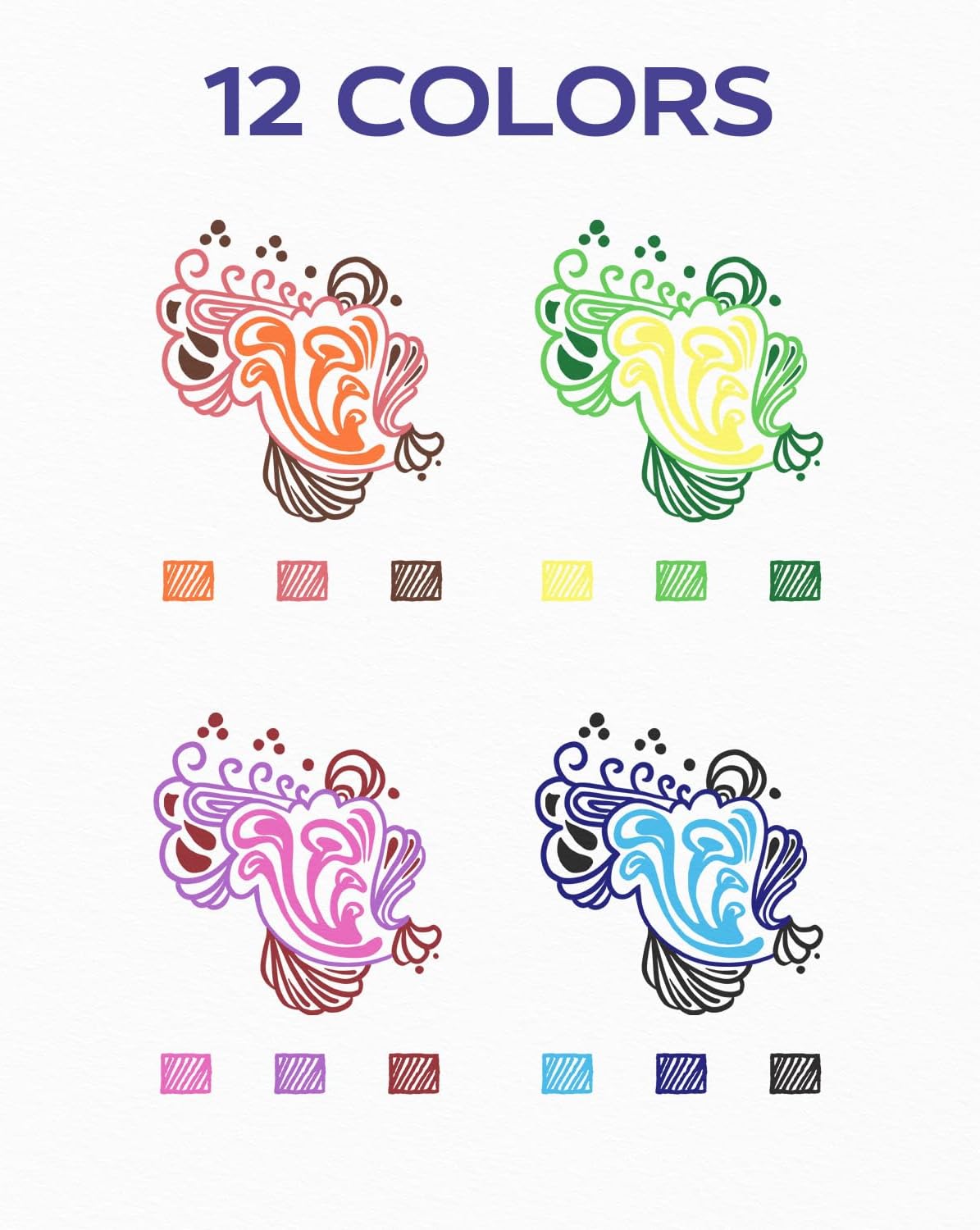 Detalle 2 de Four Candies Colored Pens, 0.7 mm