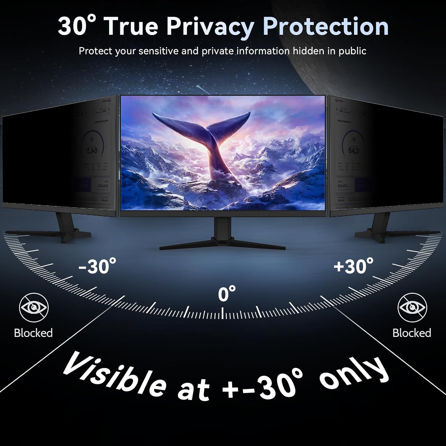 Thumbnail 2 de Protescreen 20 inch computer privacy screen filter for 16:9 widescreen monitors