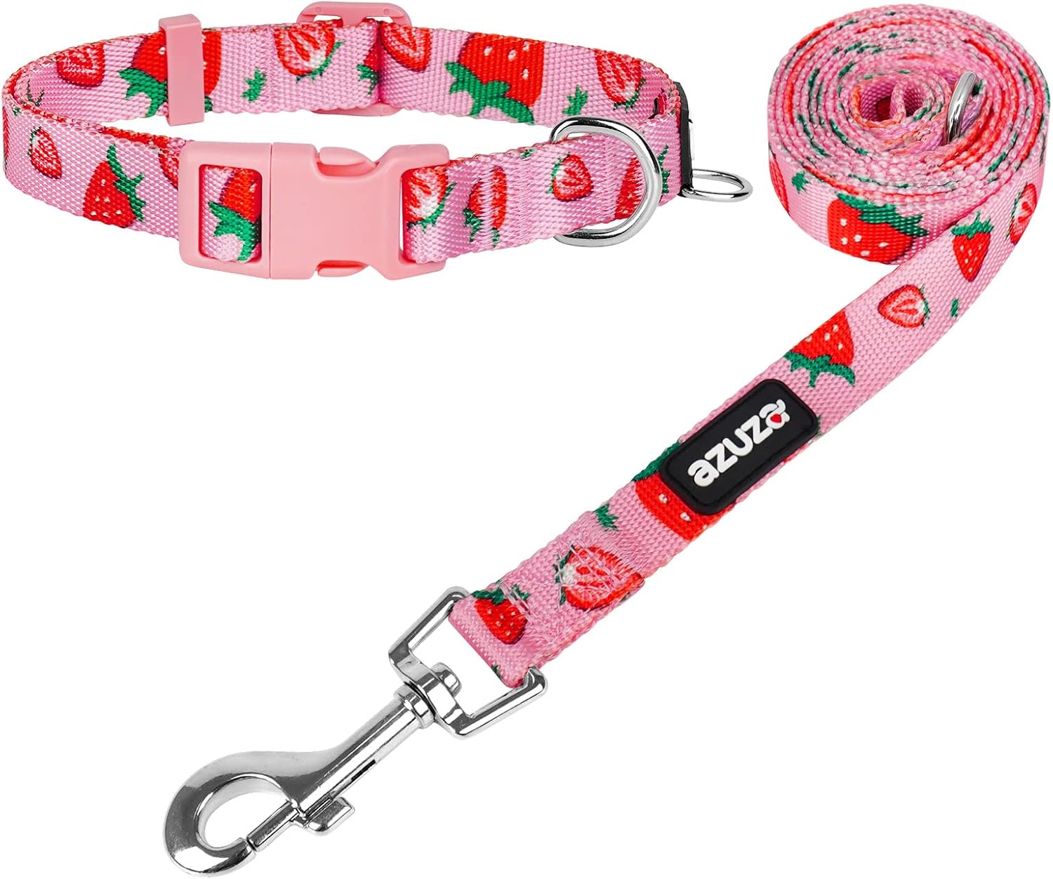 Detalle de azuza Dog Collar and Leash Set, Nylon