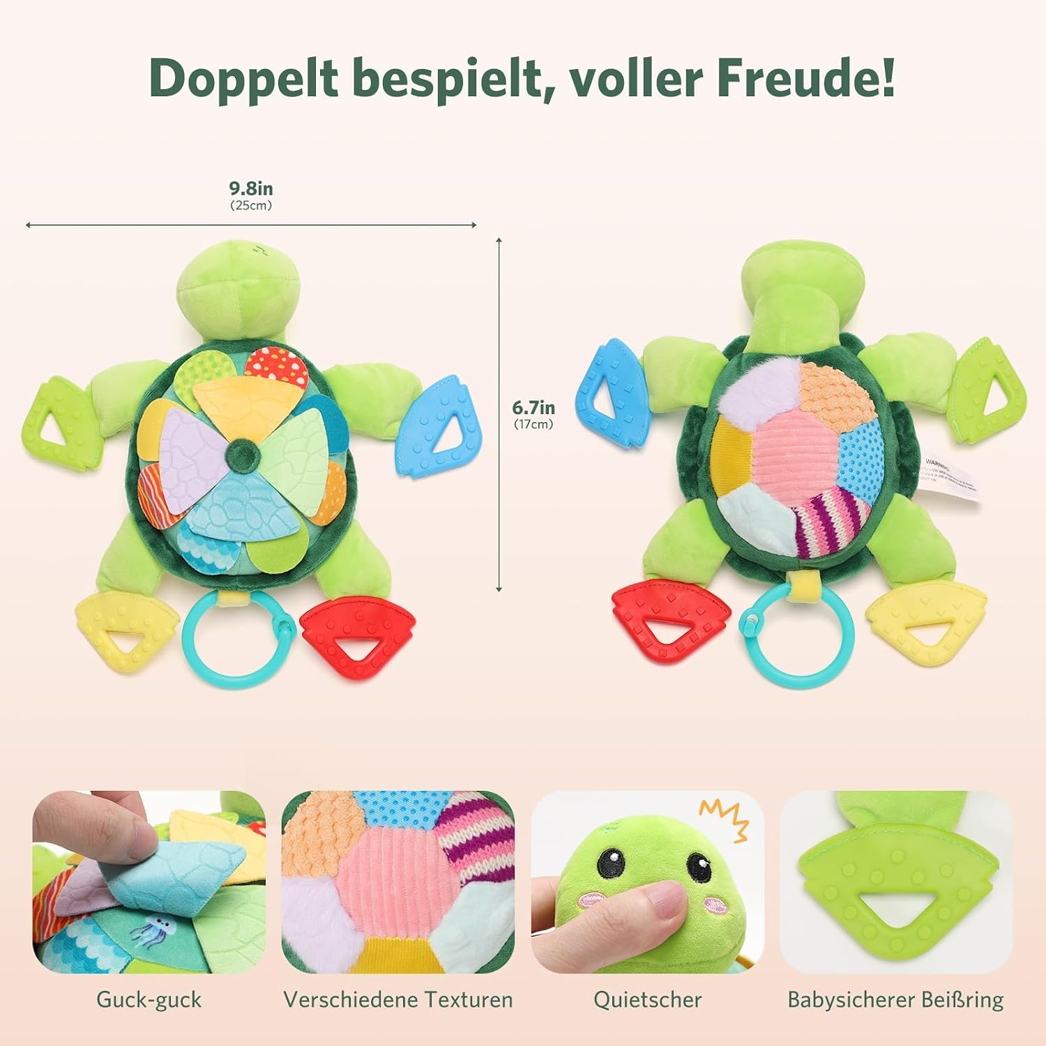 Detalle 2 de Knirose 6 in 1 Baby Schildkröte Spielzeug