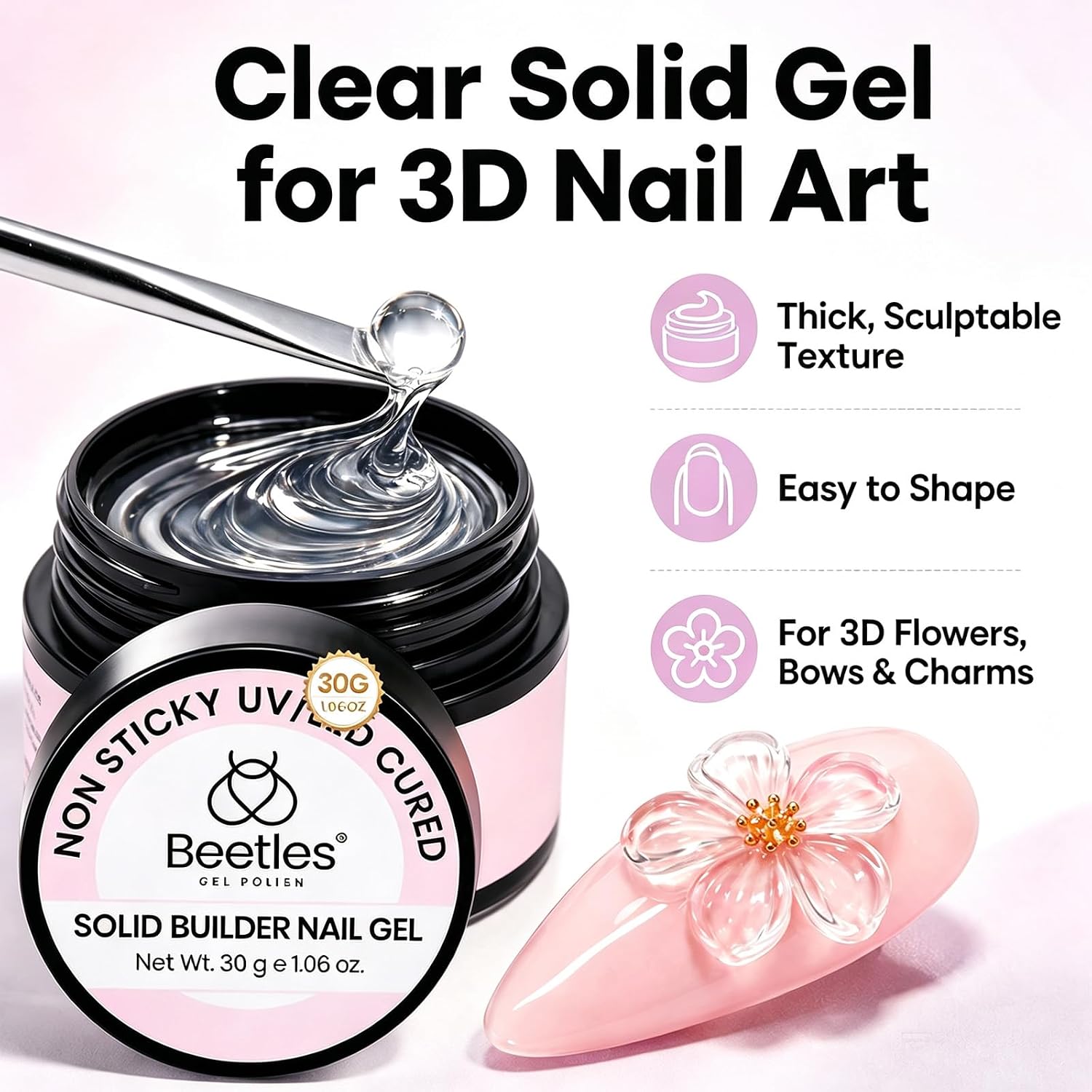 Thumbnail 1 de Beetles Crystal Orb 3D Gel Nail Art Kit 1 oz 💅