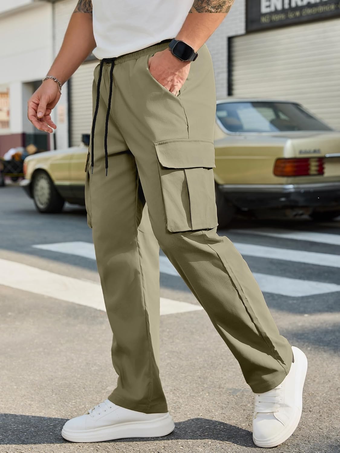 Detalle de PLEPAN Men's Cargo Pants