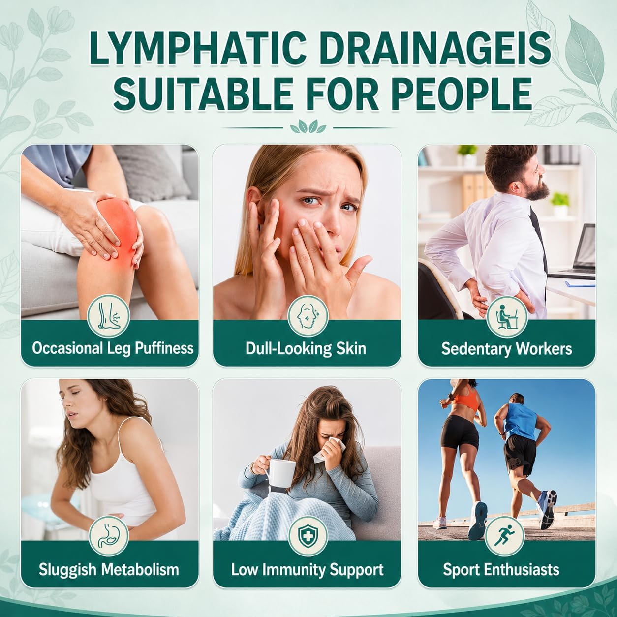 Detalle de Suiyilary Lymphatic Drainage Supplements, 240 Softgels