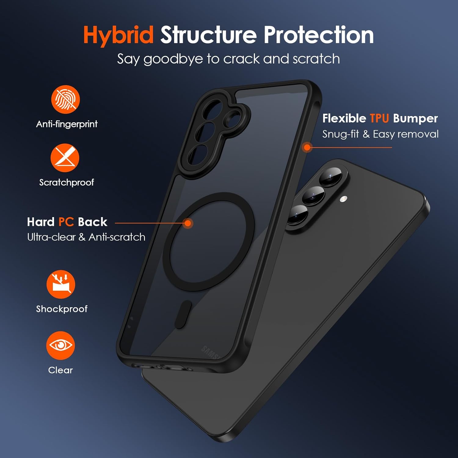 Thumbnail 2 de ivoler Magnétique Coque 3 en 1 pour Samsung Galaxy A37 5G – Protection militaire, verre trempé et coque arrière translucide