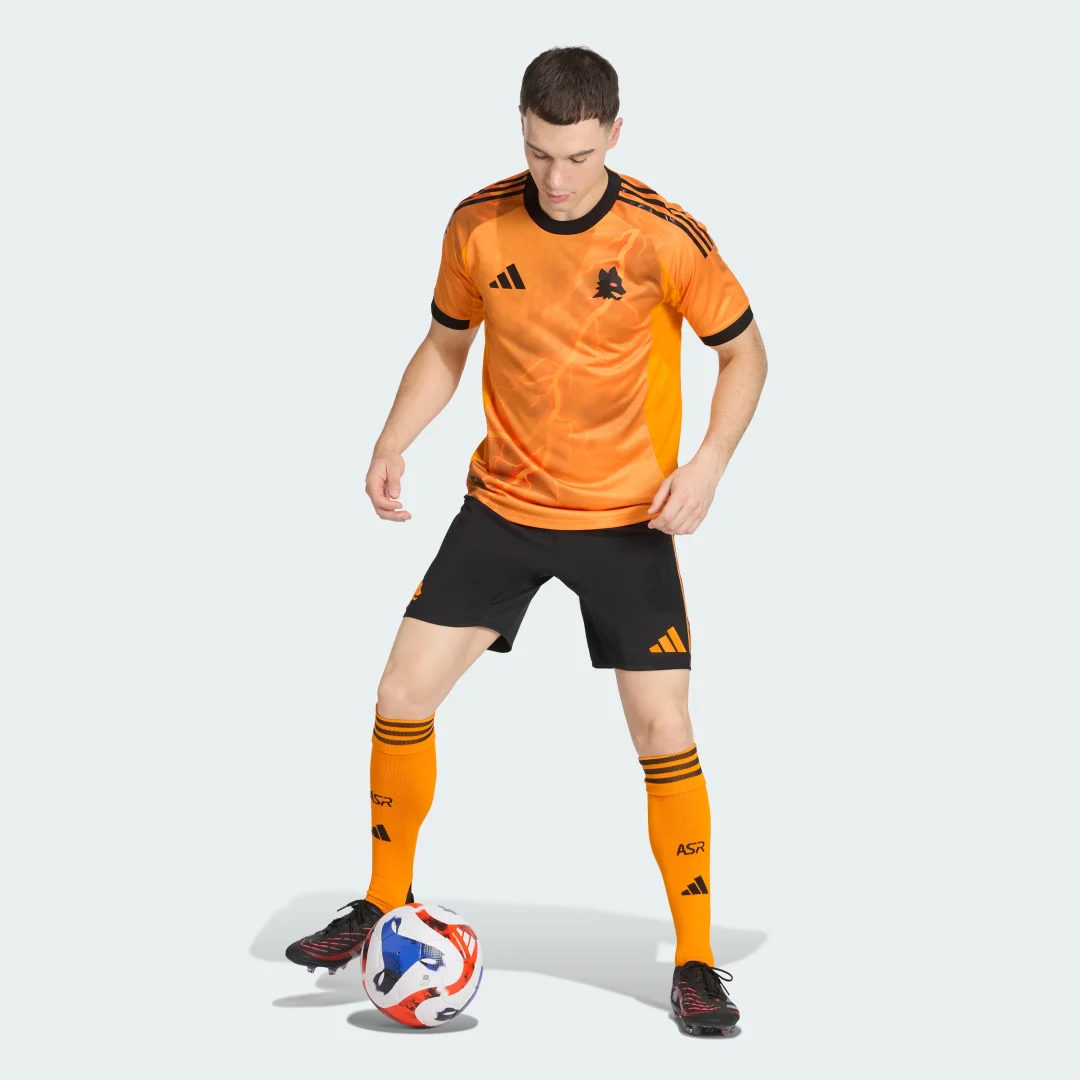 Detalle de Camiseta segunda equipación AS Roma 25/26 Oficial de Adidas