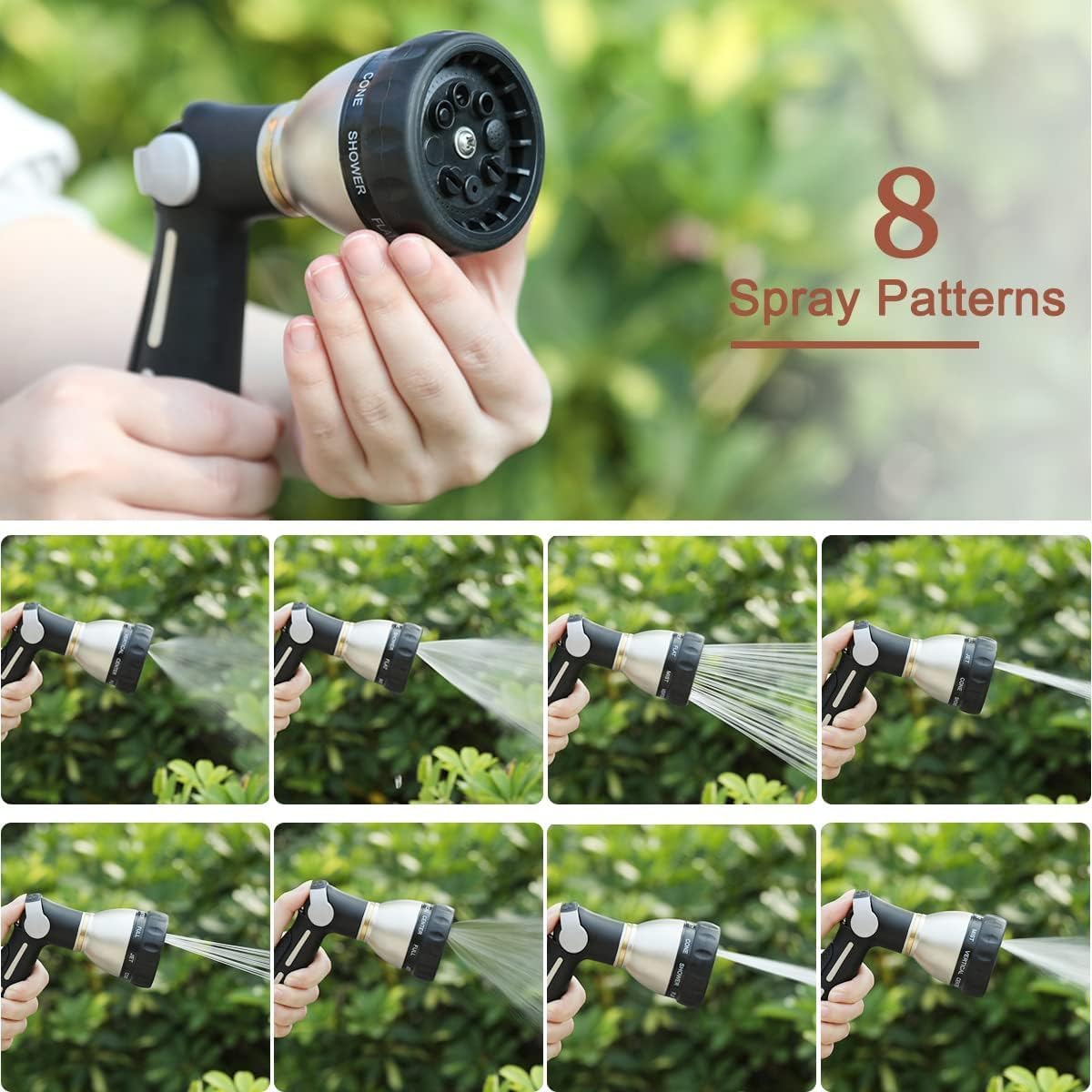 Thumbnail 3 de FANHAO High Pressure Hose Pipe Spray Gun with 8 Patterns