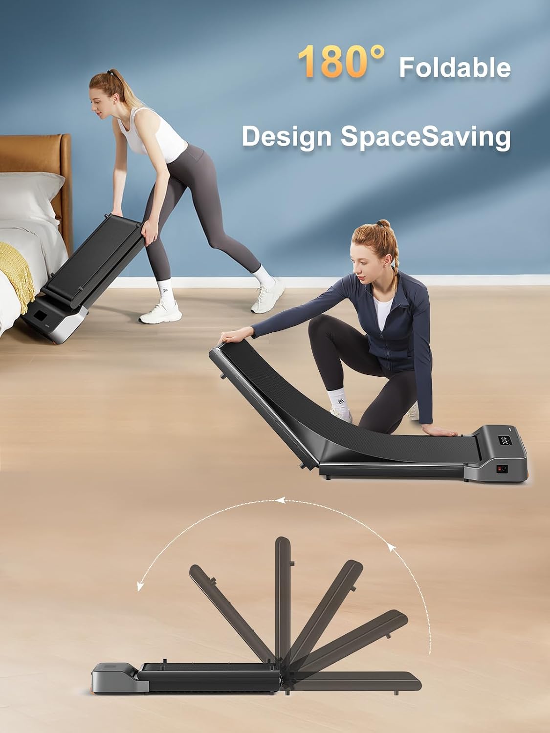 Detalle 2 de WALKINGPAD WP400F4 Z1 Foldable Walking Pad Treadmill, 1–4 mph, 4.1-inch Profile