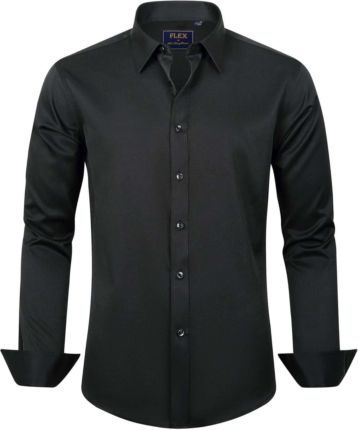 Detalle de J.VER Herren Hemd Unifarben Stretch Langarm – Regular Fit, knitterarm und bügelleicht