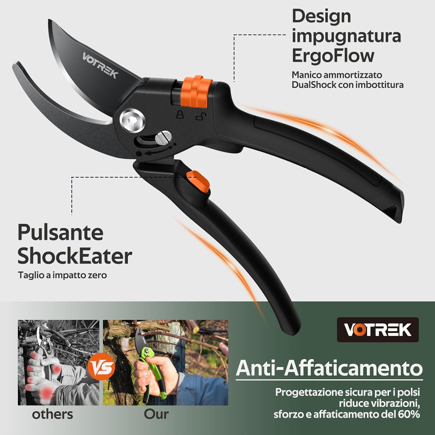 Thumbnail 4 de VOTREK VT-X850 Cesoie potatura 21,5 cm