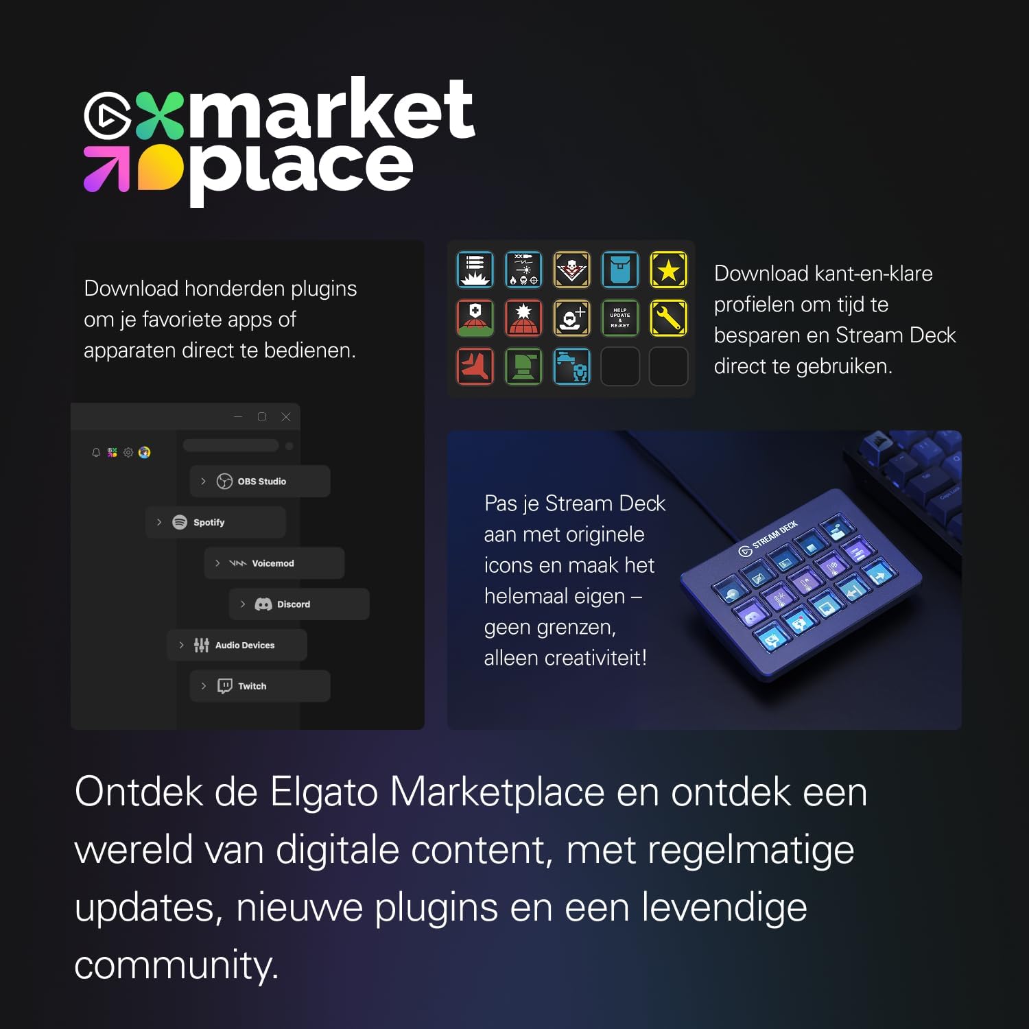 Thumbnail 6 de Elgato Stream Deck Scissor Keys workflowcontroller met programmeerbare toetsen en USB-C