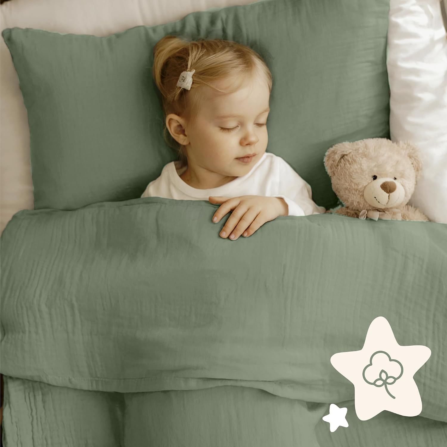 Detalle 2 de Dreamzie Kinderbettwäsche 100x135 cm Musselin