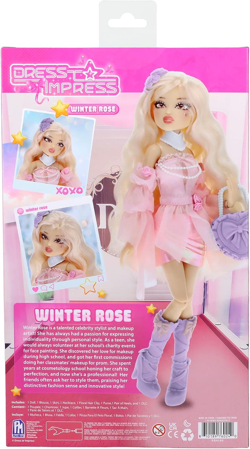 Detalle de PhatMojo Winter Rose – lalka modowa 11,5 cala, z artykulacją i kodem DLC Roblox