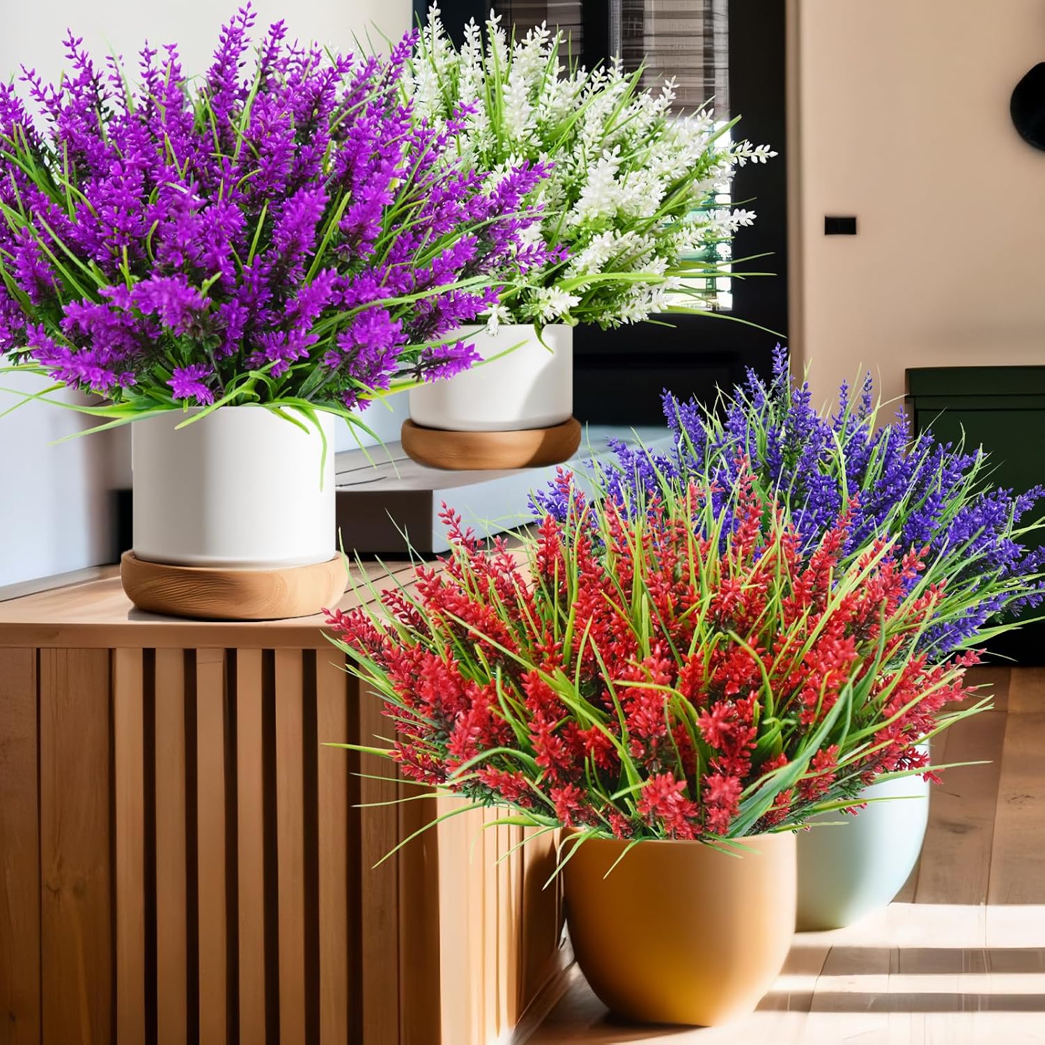Detalle 2 de Kinisty 12 Bundles Artificial Lavender 35 cm