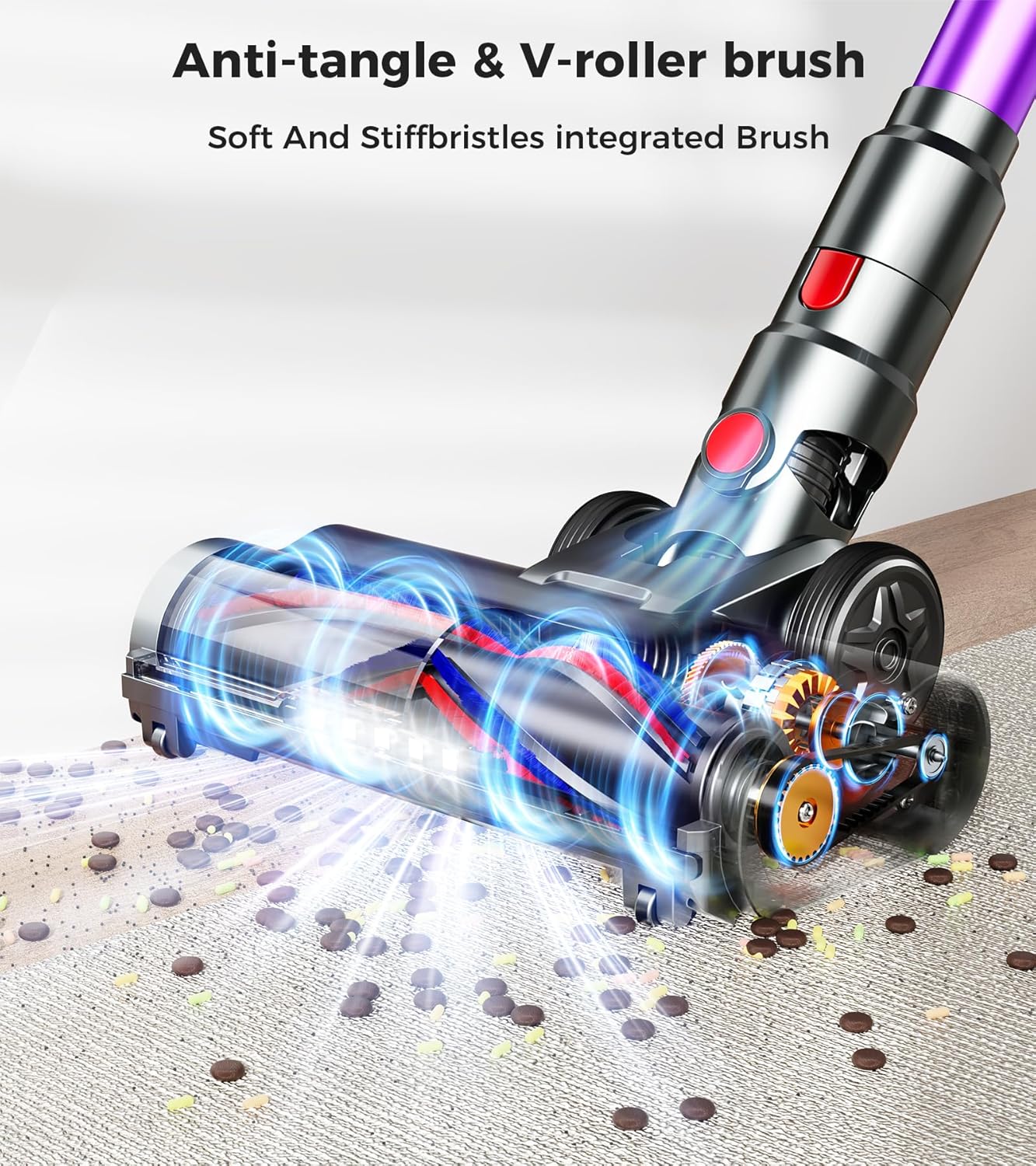 Thumbnail 3 de Feetis Cordless Vacuum Cleaner: 550W Power, 45KPa, 60-Min Runtime with LED Display
