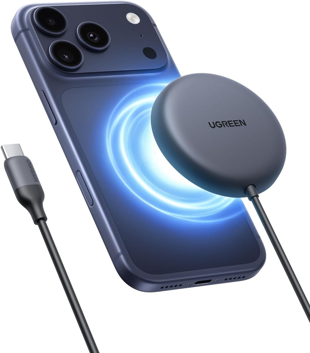Thumbnail 3 de UGREEN Zapix magnetische draadloze oplader, Qi2 25 W en kabel van 1,5 m