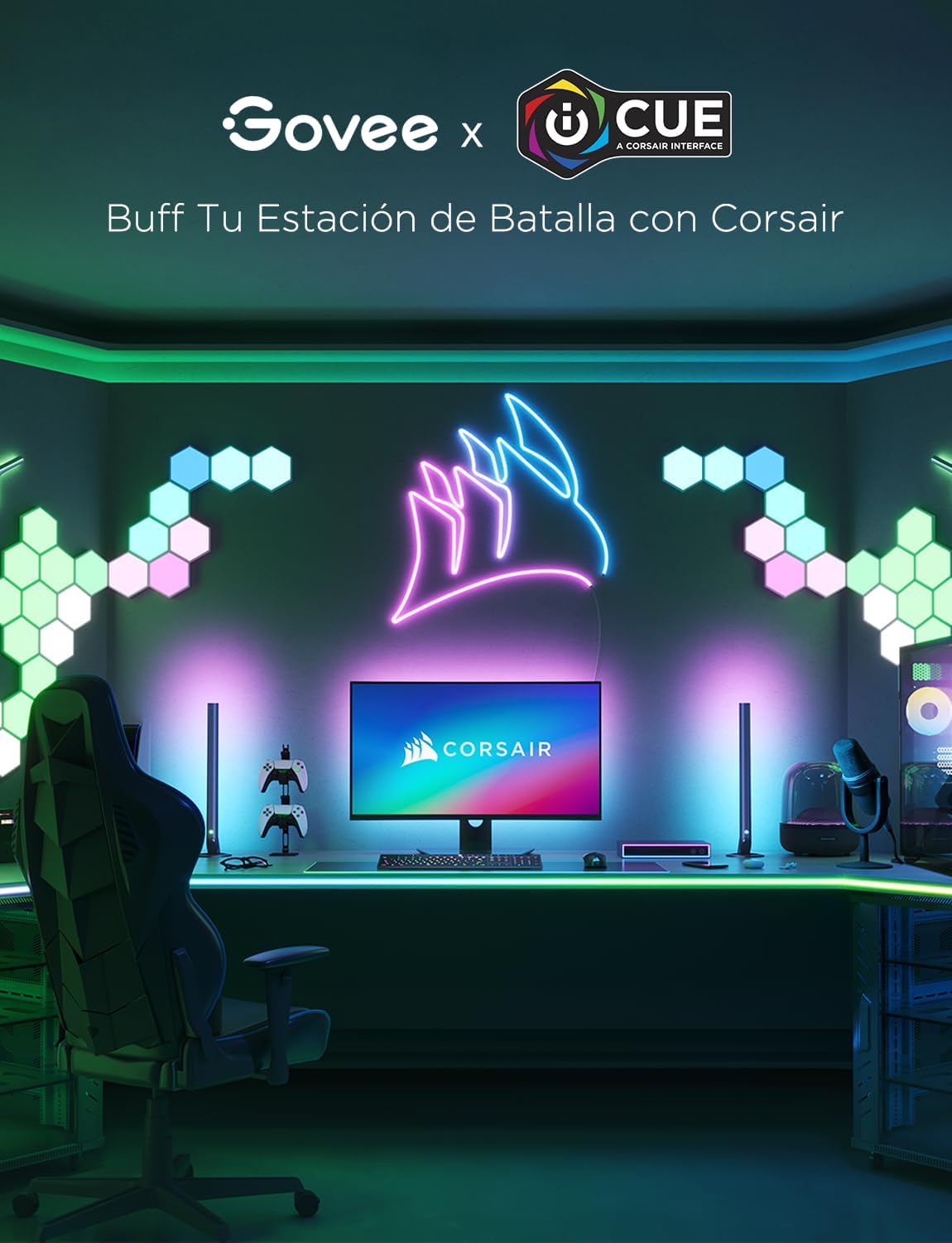 Thumbnail 8 de Govee Tira LED Neon 3m RGBIC para Gaming con Razer Chroma