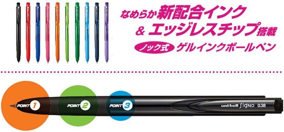 Detalle de 三菱鉛筆 シグノRT1 UMN15505.64 ゲルインクボールペン 0.5mm ブルーブラック 10本入