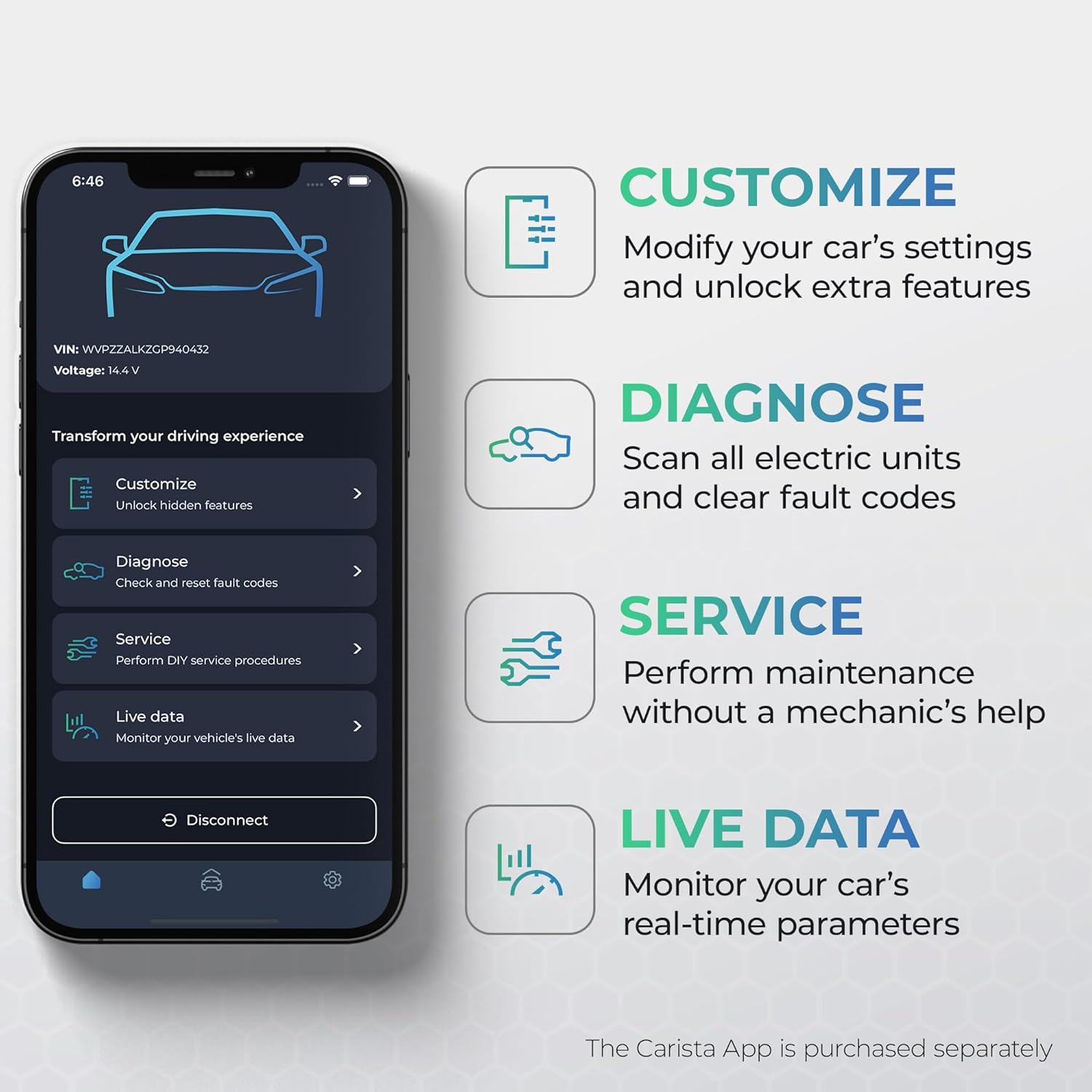Thumbnail 1 de Carista OBD - Bluetooth OBD2 Scanner: Practical DIY Diagnostic Tool for Car Owners