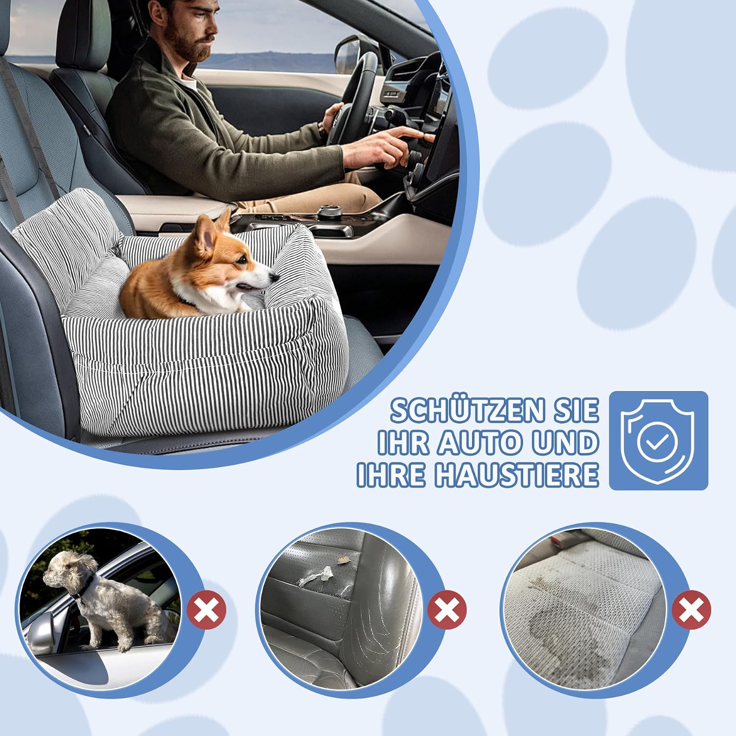 Detalle 1 de CALIYO Hundeautositz bis 10 kg