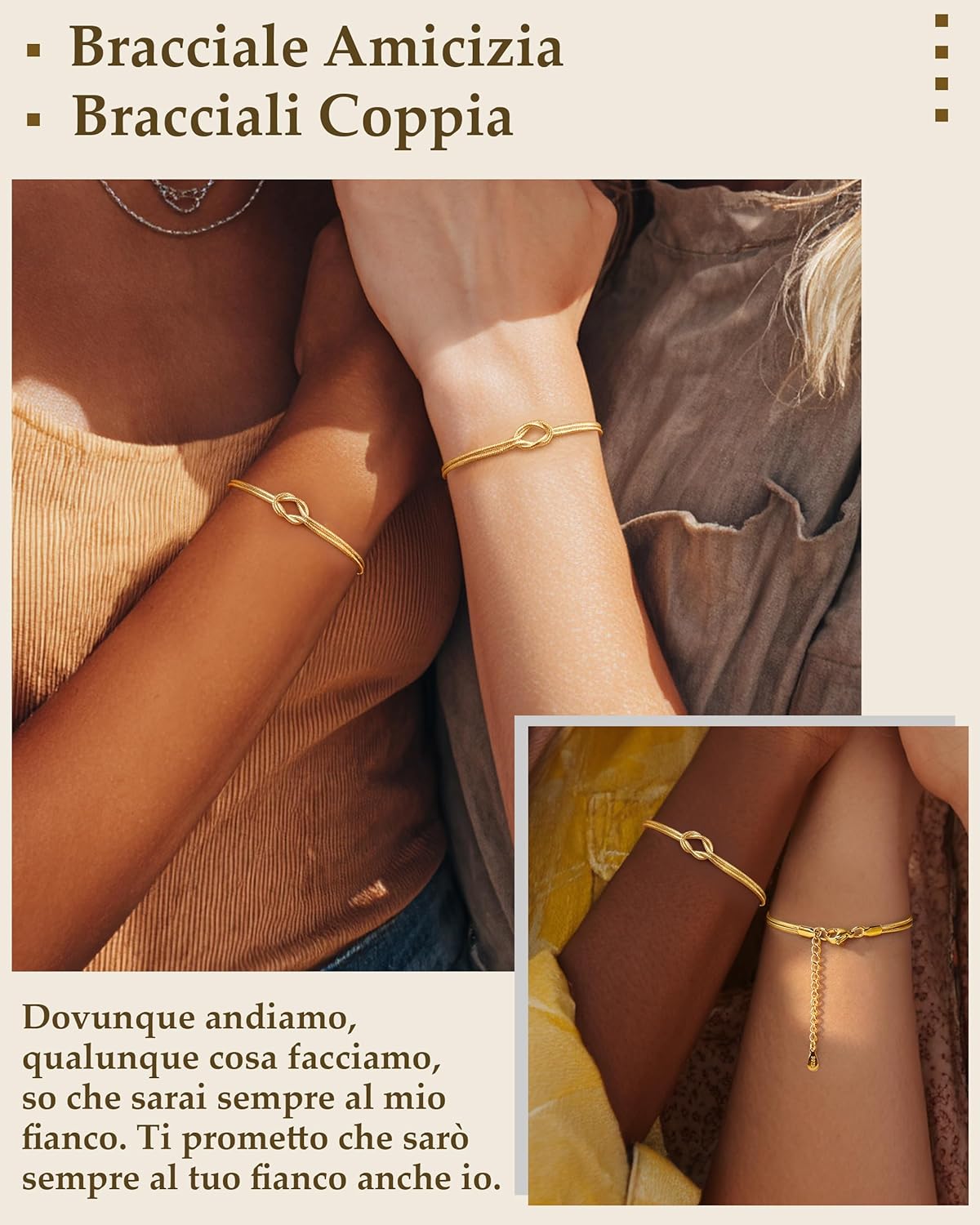 Thumbnail 2 de J.Fée 2 bracciali coppia “amicizia” in argento 925 con lunghezza regolabile
