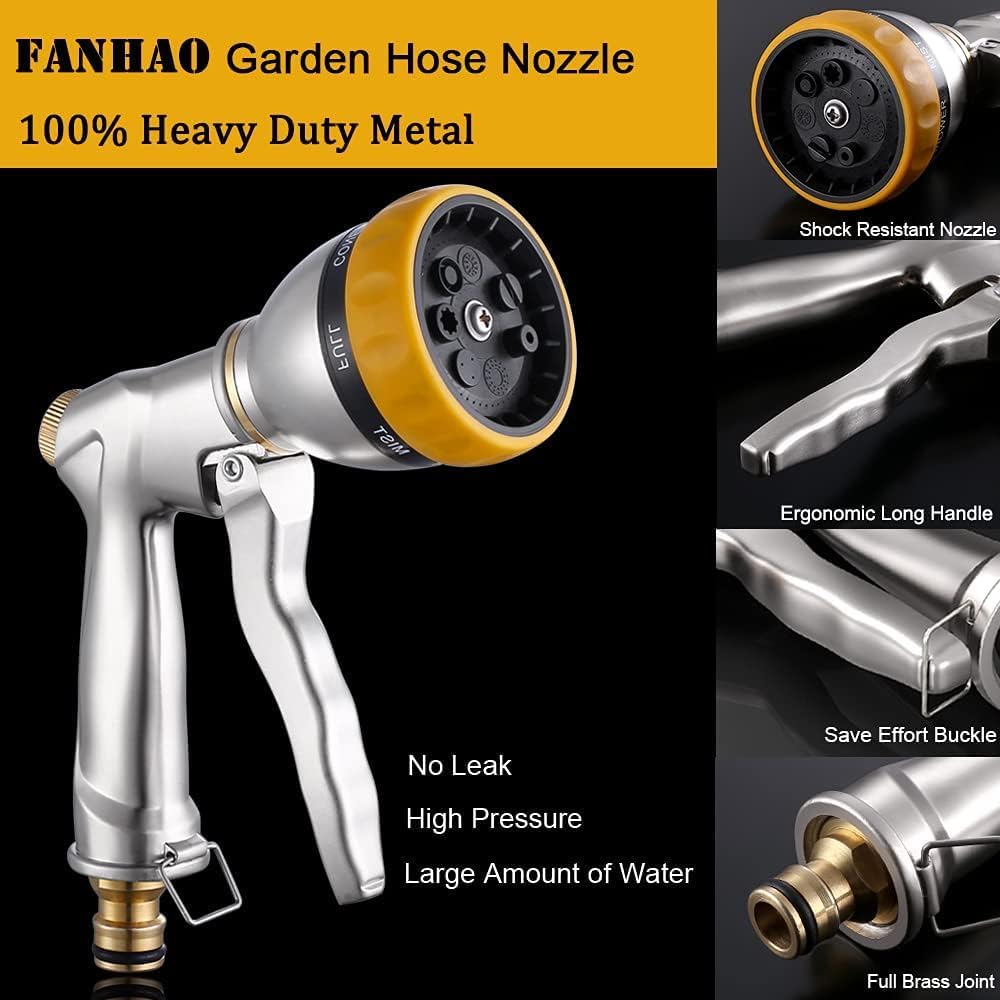 Thumbnail 2 de FANHAO Gartenbrause 7 Sprühmuster aus Metall