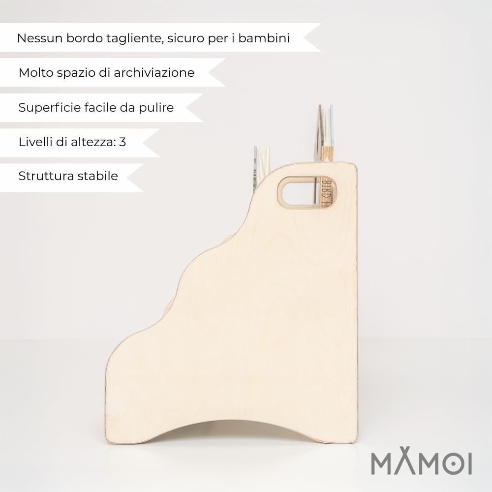 Detalle de MAMOI Libreria per bambini – scaffale autoportante per cameretta, organizer libri e quaderni
