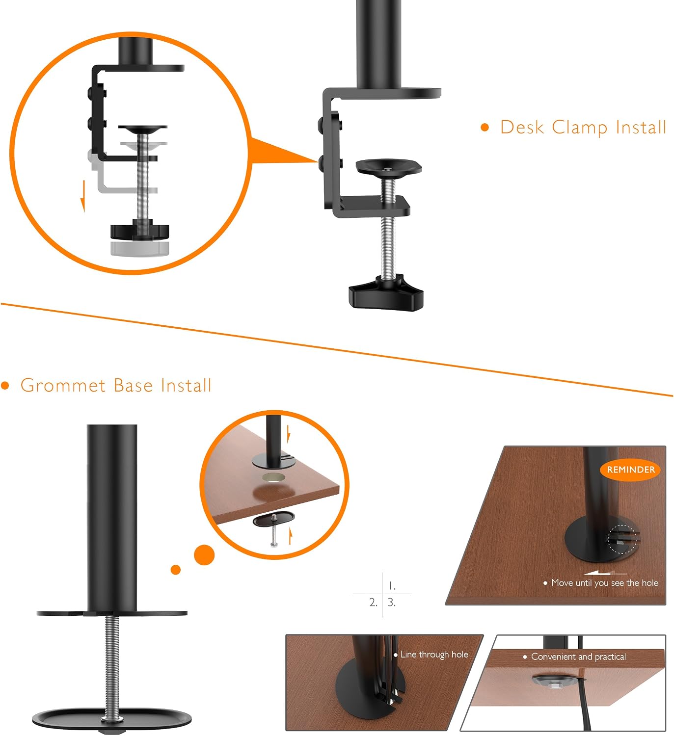 Thumbnail 2 de BONTEC Supporto monitor triplo 13–24" per scrivania