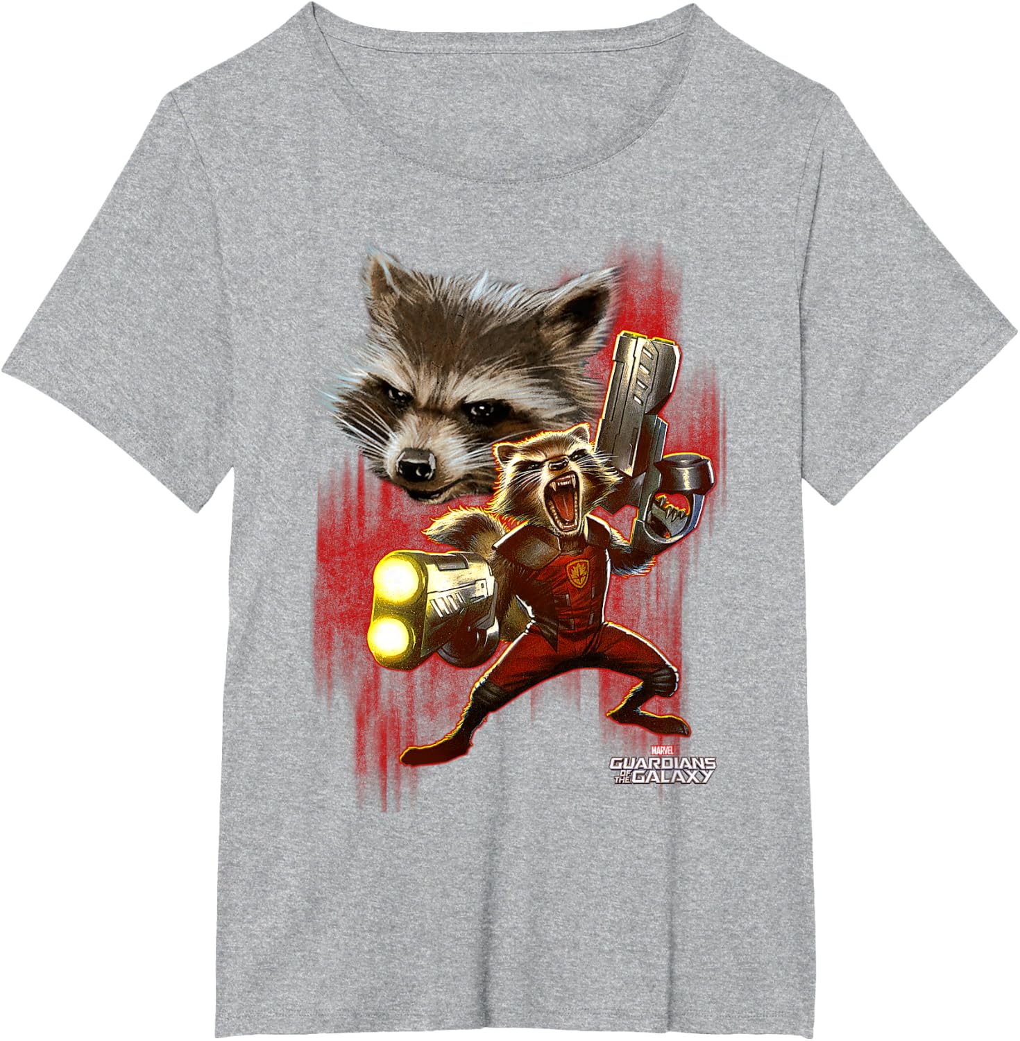 Detalle 2 de Marvel Guardians Rocket Poster T-Shirt
