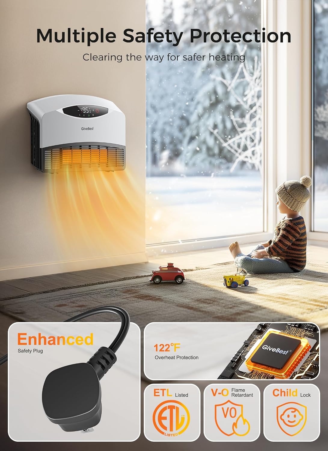 Detalle 2 de GiveBest Wall Heater 1500W