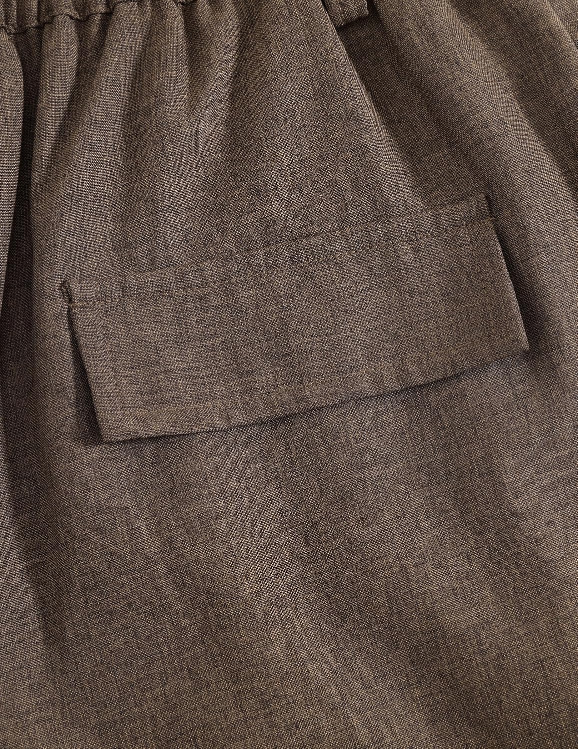 Detalle de Aelfric Eden Wide Leg Dress Pants, Pleated Unisex Trousers with Button Front