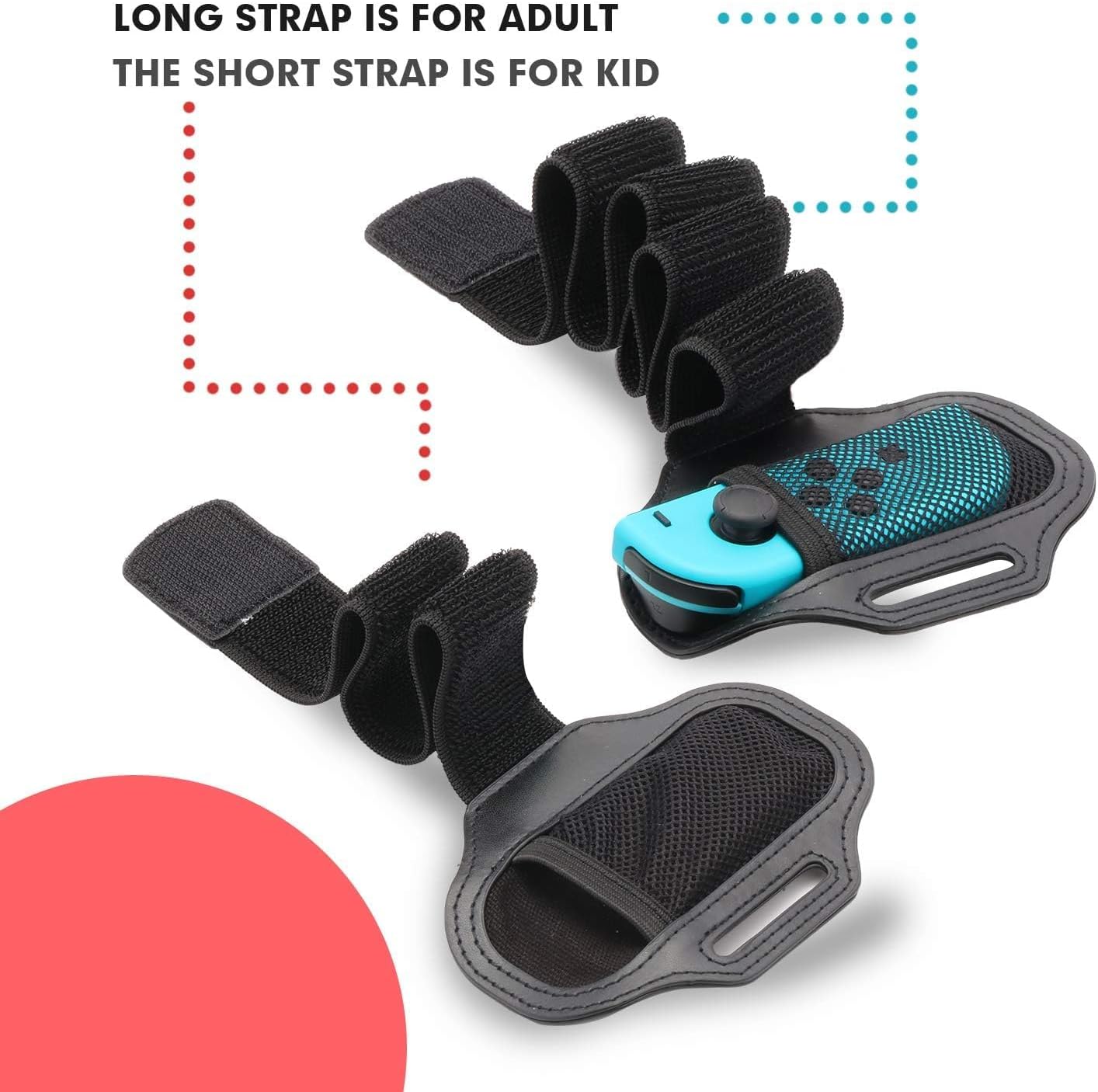 Detalle 2 de HEATFUN Joy-Con Leg Strap adjustable for Switch – 2 pack