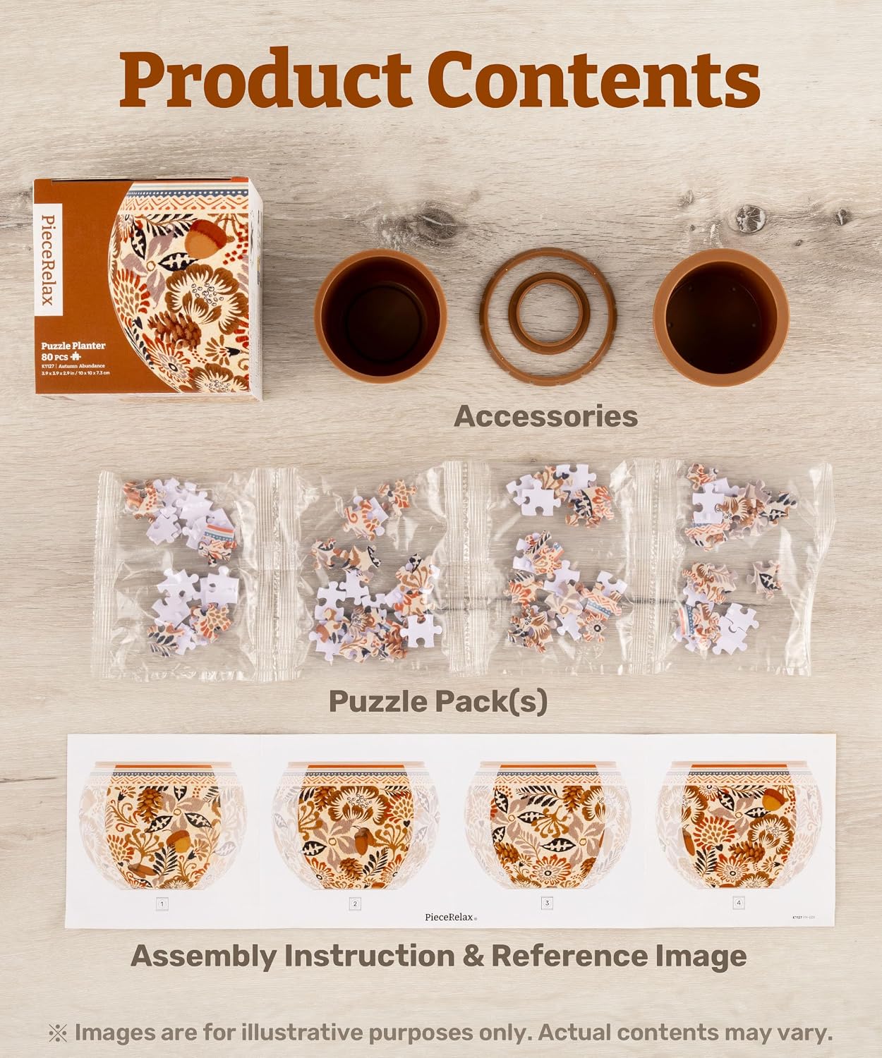 Thumbnail 6 de PieceRelax 3D Puzzle Planter Daisy Breeze — 80 Pieces