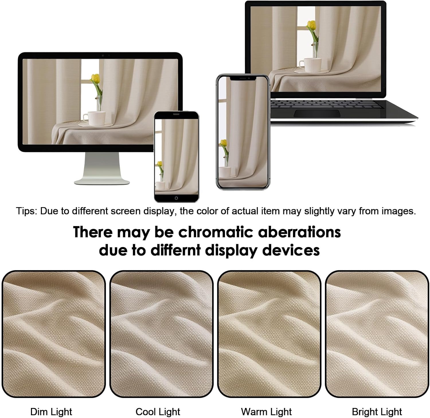 Thumbnail 5 de OWENIE Bob Linen Curtains 72 Inch Length, 2 Panels – Light Filtering Textured Linen-Look Drapes