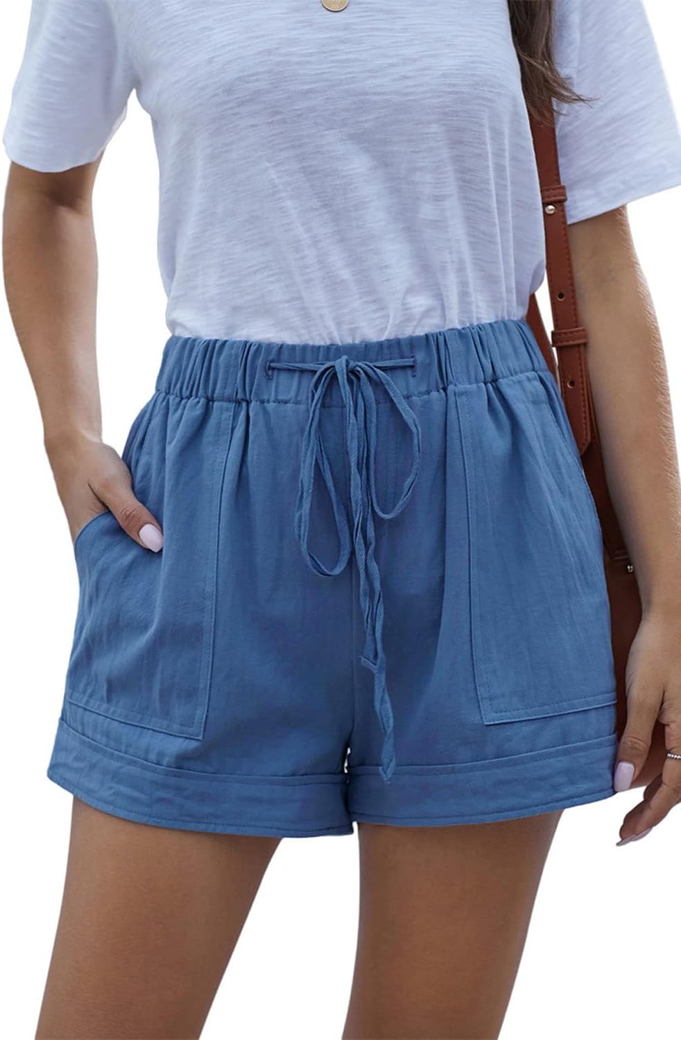 Detalle de YOCUR Women's Shorts, Cotton-Linen