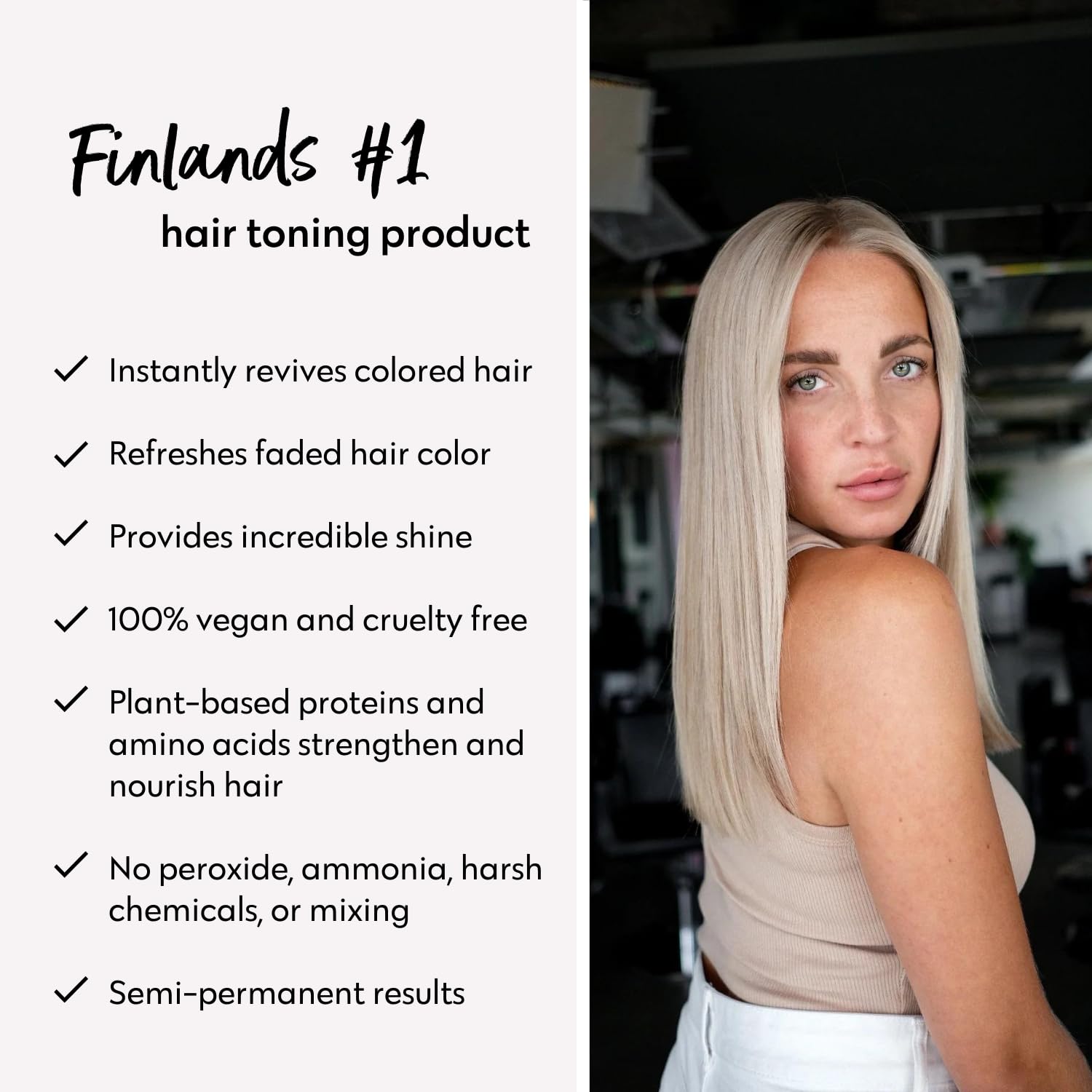 Detalle de FOUR REASONS Color Mask in Cool Sand Blonde (27 Colors) – Hair Gloss & Color Depositing Conditioner (6.76 fl oz)