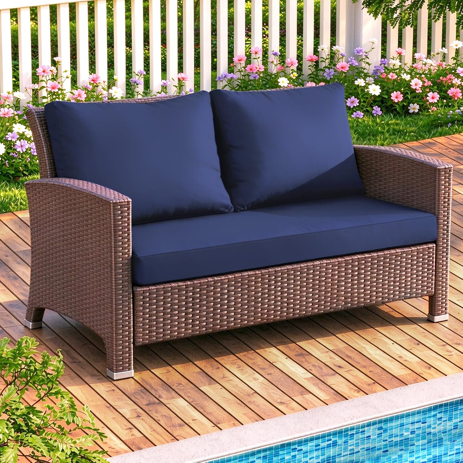 Thumbnail 6 de Zonamat Outdoor Loveseat Cushion Set, 48" x 24