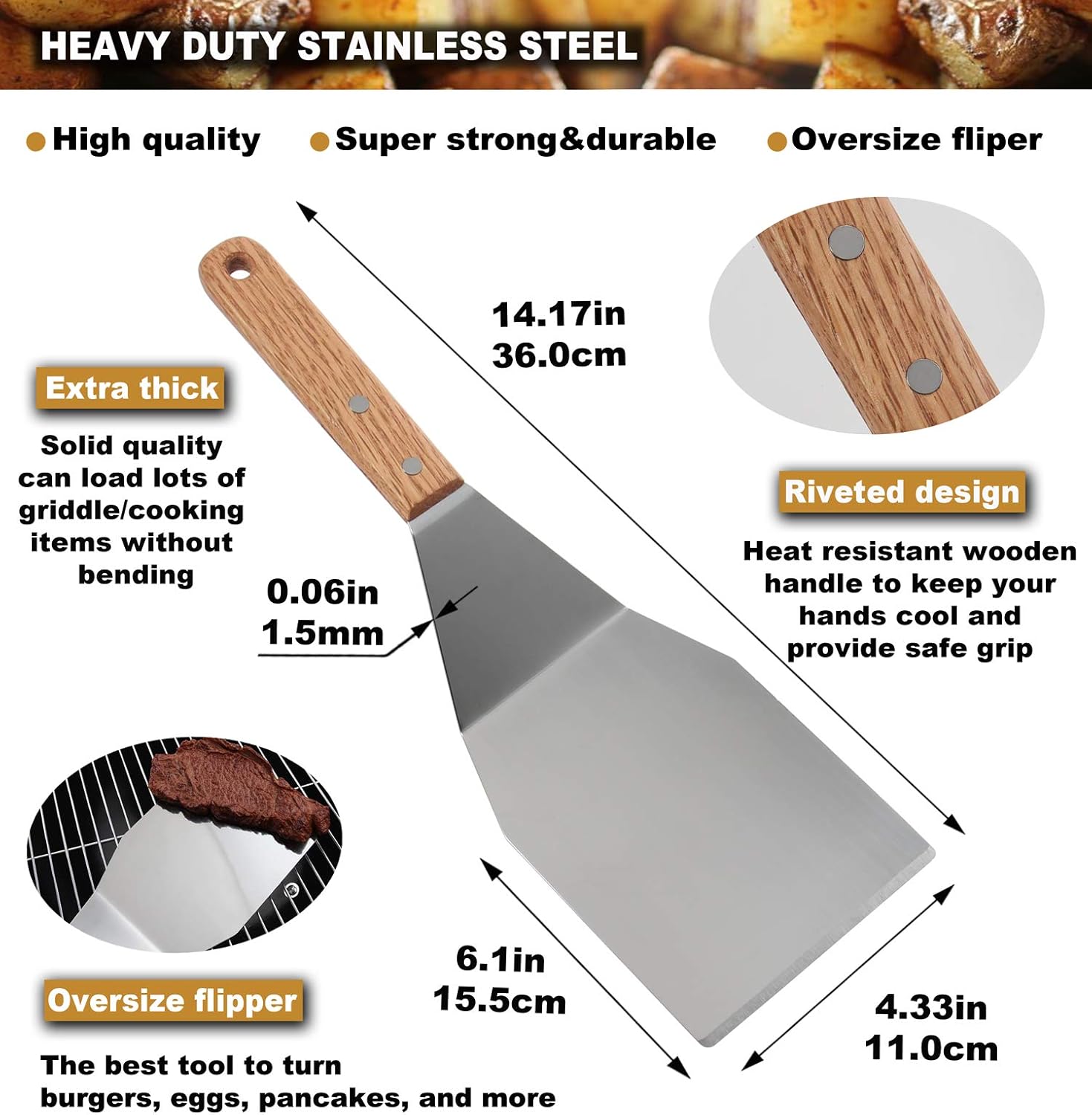 Thumbnail 2 de ROMANTICIST 8pcs Professional Griddle Accessories Kit
